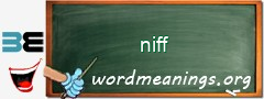 WordMeaning blackboard for niff